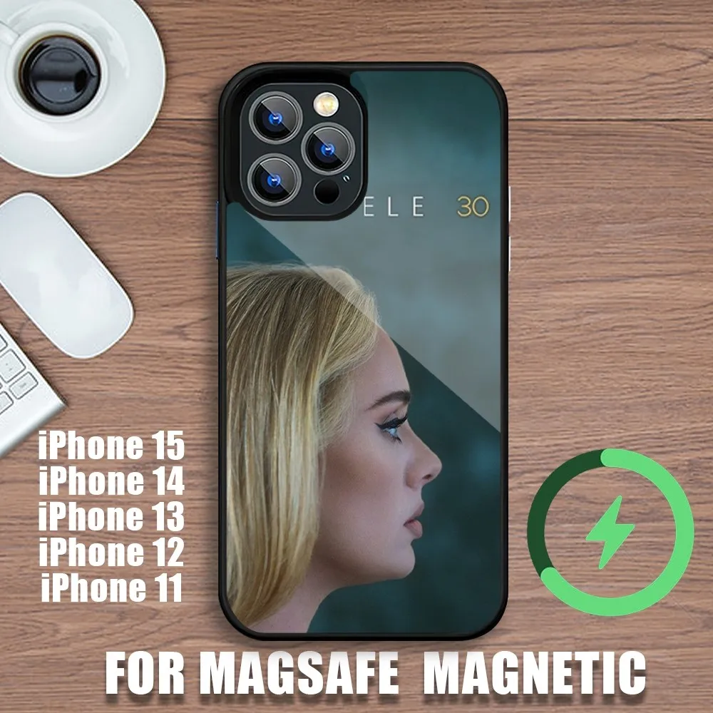 Singer A-Adele 21 30 Phone Case For iPhone 11 12 13 14 15 Plus Pro Max Charging Magsafe Magnetic Wireless Cover