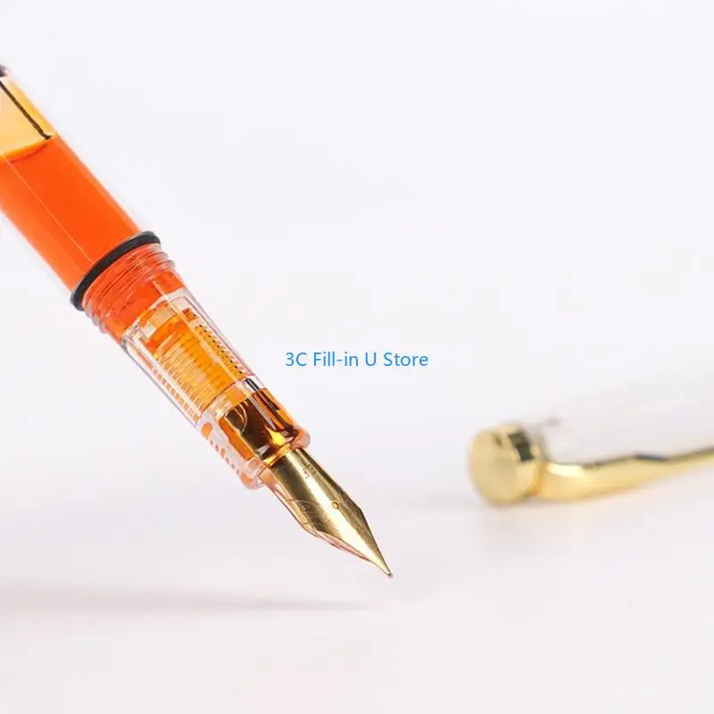 G8TA 0.38mm 0.5mm Clear Fountain Pen Pen Smooth Writing Pen Practical Pen School Supplies for Writing