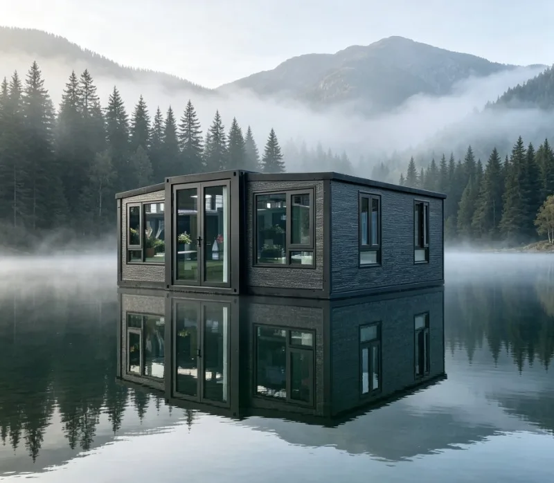 Foldable Expandable House For Library  Prefab Container Reading Room Modular Cabin Book Storage Quiet Study Community Center