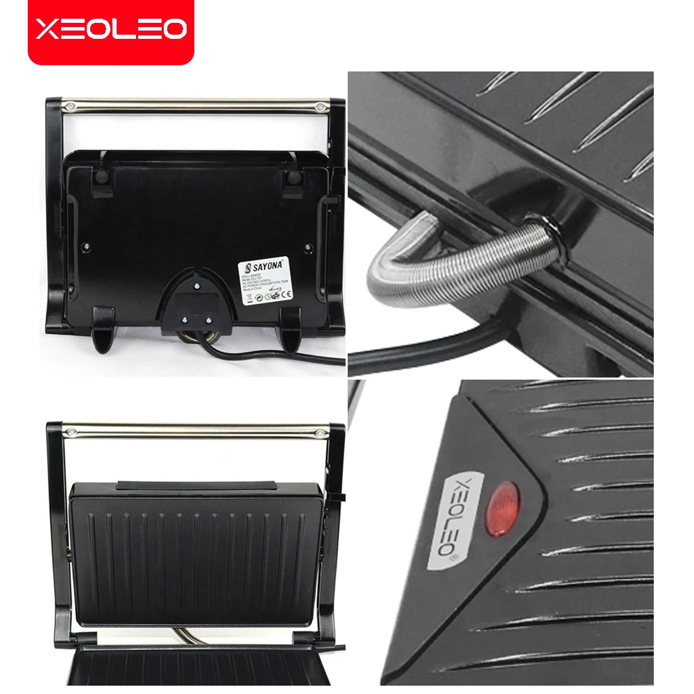 XEOLEO Panini Sandwich Maker Breakfast Machine Mini Barbecue Sausage Household Burger Toast Steak Grill Cooking Utensils Bread