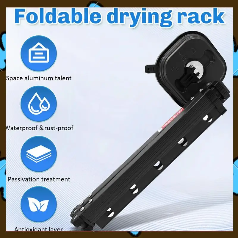 

Promotion! Nailless Hanger Wall Mounted Foldable Drying Racks Indoor Balcony Hanger