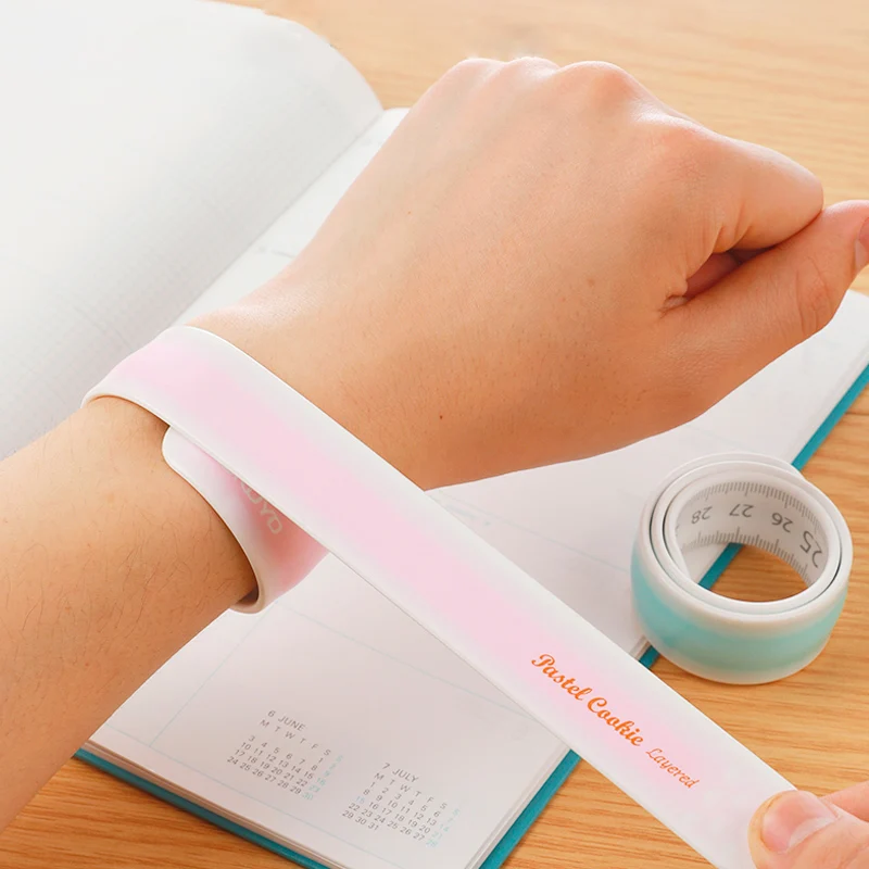 30cm Kokuyo Pastel Cookie Layered Ruler Mild Color Flexible Rule Band Tape Measure Tools Office School F7250