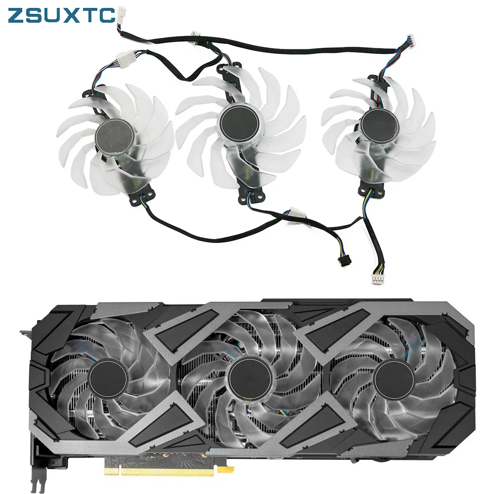 Imagem -01 - Ventilador de Placa de Vídeo para Gamerde Substituição Th9215s2h-pdb03 102 mm Th1015s2h-pba01 Kfa2 Galax Rtx 3070 3080 3070ti 3080 ti ex Fãs ventilador de placa de video para gamerde substituicao th9215s2h pdb03 102 mm th1015s2h pba01 kfa2 galax rtx 3070 3080 3070ti 3080 ti ex fas 01