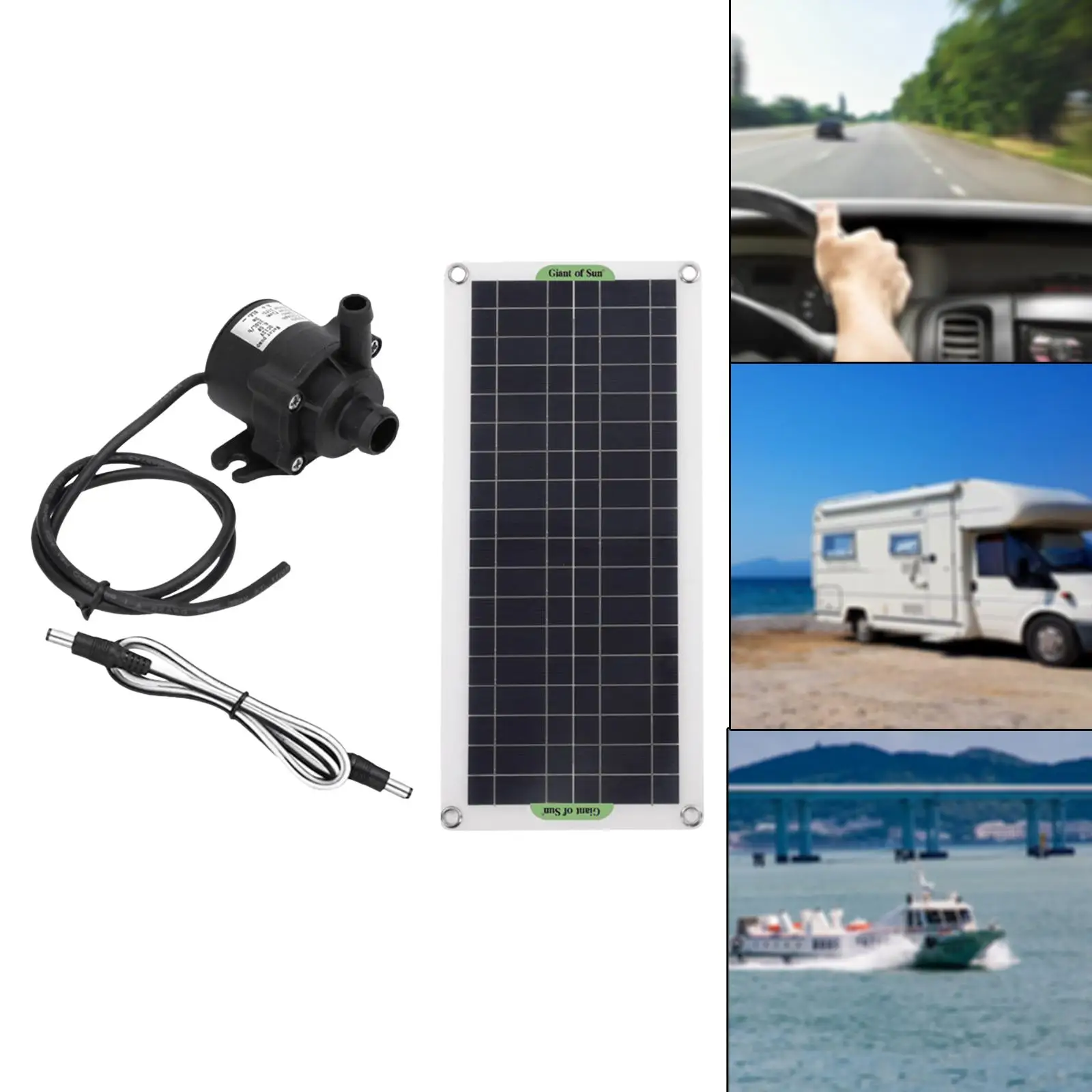 

Solar Water Pump Kit Fountain Pump 50W Solar Panel for Patio Aquarium Tank