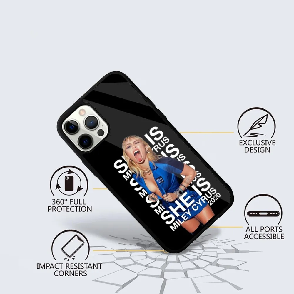 Singer M-Miley C-Cyrus Phone Case For iPhone 15,14,13,12,11,Plus,Pro,Max Mini Magsafe Magnetic Wireless Charging