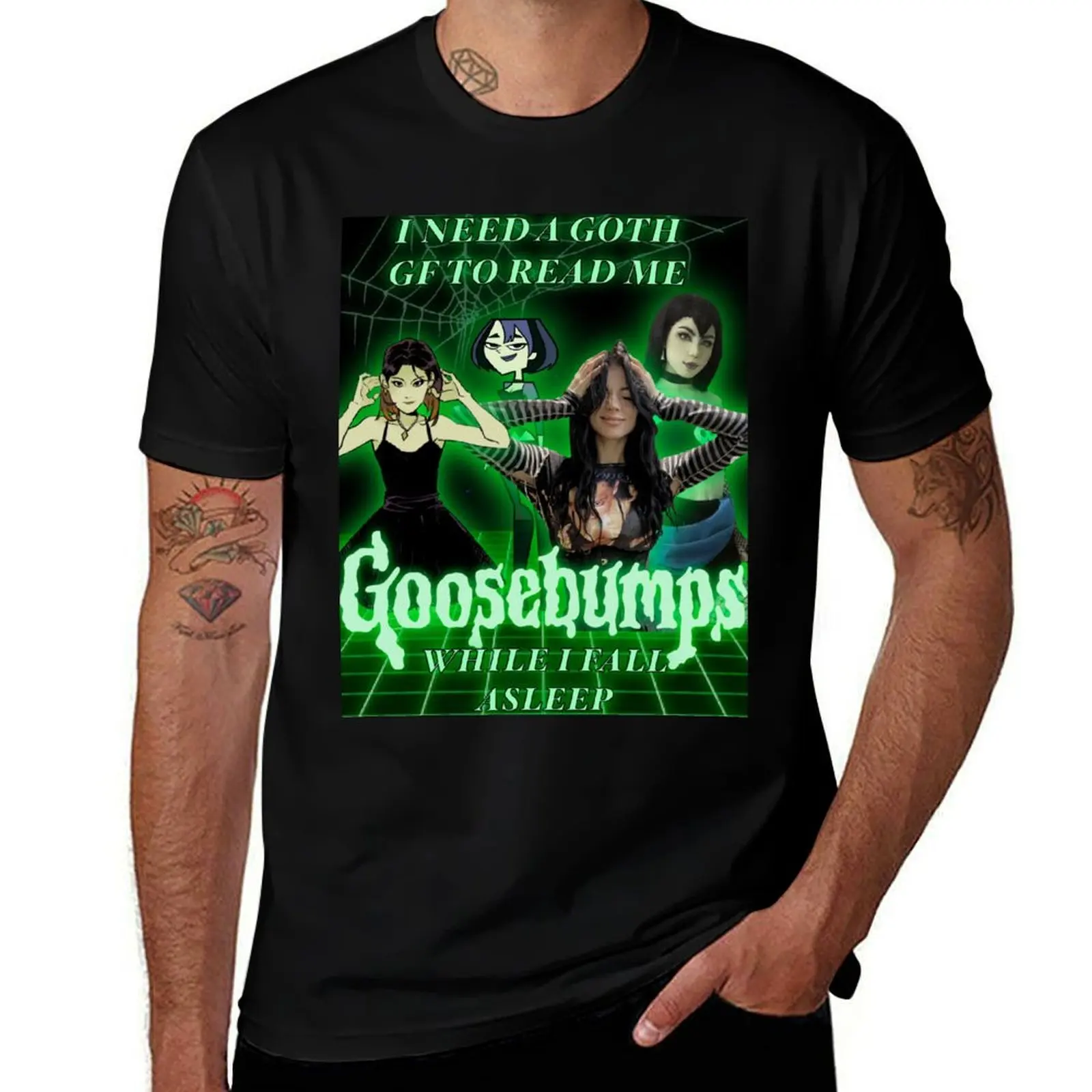 

Goth GF Goosebumps T-Shirt man t shirt heavy cotton man graphic t shirt cotton tshirt 100% T-Shirt
