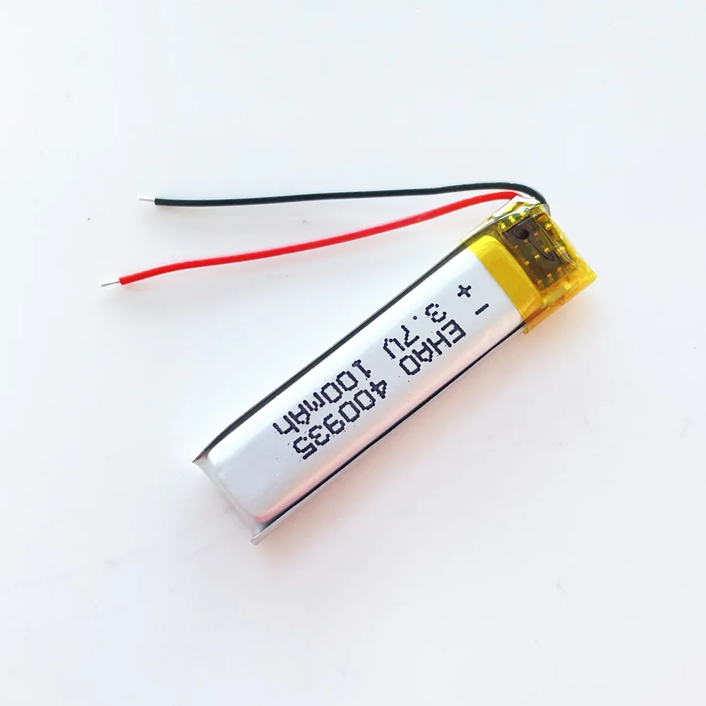 Литий-полимерная аккумуляторная батарея 3,7, 100 в, 400935 мАч, для Mp3 наушников, диктофона, DVD, Bluetooth-гарнитуры, умных часов