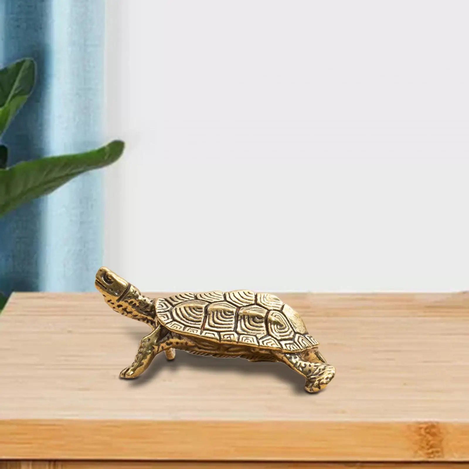 Turtle Statue Tea Pet Animal Figure Brass Ornament for Tearoom Tea Lovers Home Office