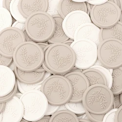25PCS Wax Seal Stickers - Rosemary, Flowering Branch Wedding Invitation Envelope Seal Stickers, Self Adhesive Neutral Line