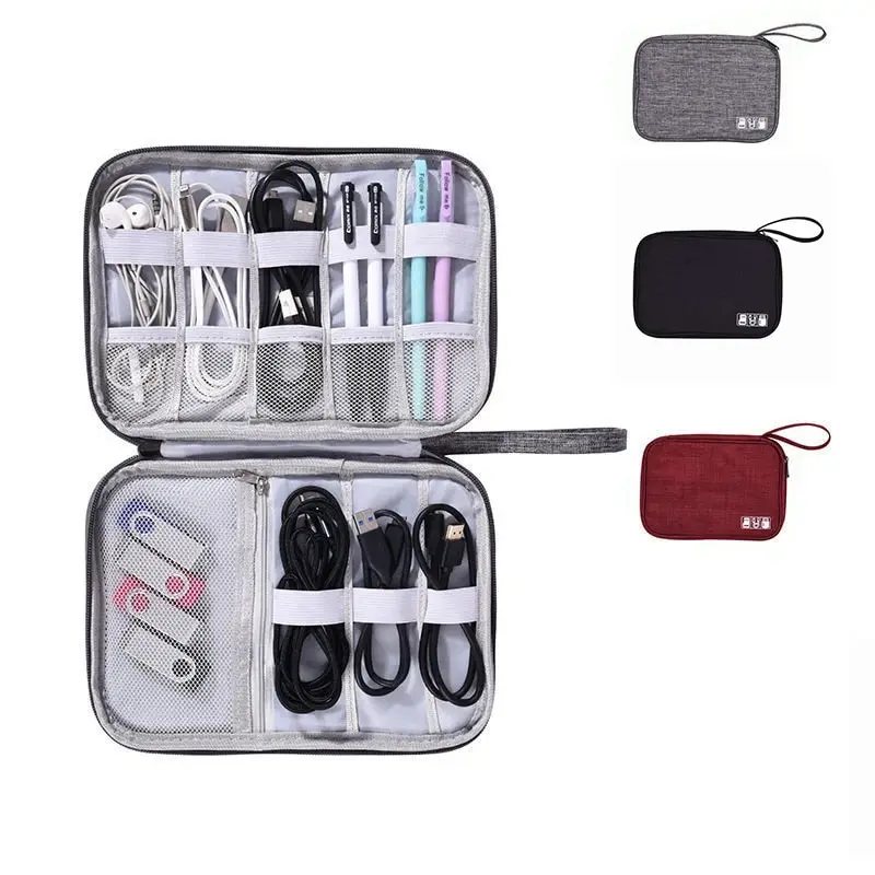 USB Data Cable Organizer Charging Cable Storage Bag Accessory Cable Bag Portable Travel Cellphone Charge Charger Cable Organizer