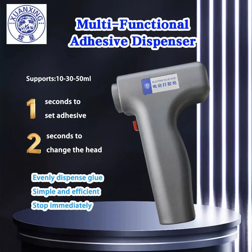 XUANXING Type-C power supply Electric glue gun Multifunctional 10CC/30CC Syringe flux booster push rod Automatic glue dispenser