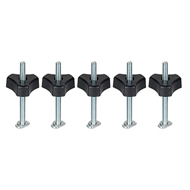 

A55F-5 Pack M8 T гусеничные болты, комплект ручек, 4-дюймовые болты с Т-образными пазами и шайбами, запасные части для Т-образной гусеницы, аксессуары для деревообрабатывающего приспособления