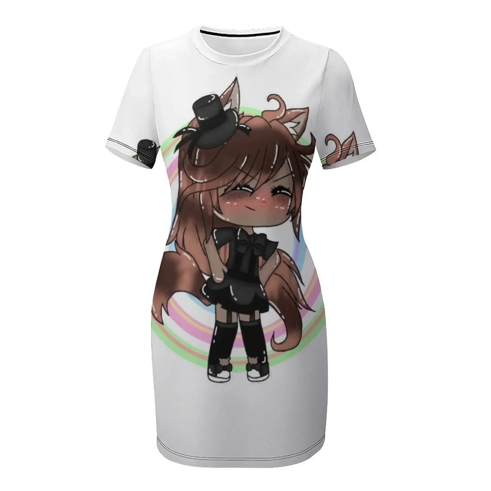 Lisa bad girl, Gacha Life, Gacha Club Short-Sleeved Dress elegant and pretty women's dresses Dress