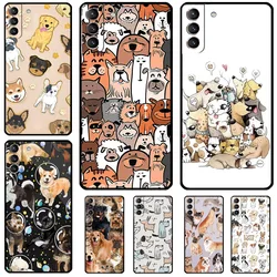 French Bulldog Beagle Dogs Pattern Cover For Samsung Galaxy S24 Ultra S23 S22 S20 S21 FE S8 S9 S10 Plus Note 10 20 Ultra Case