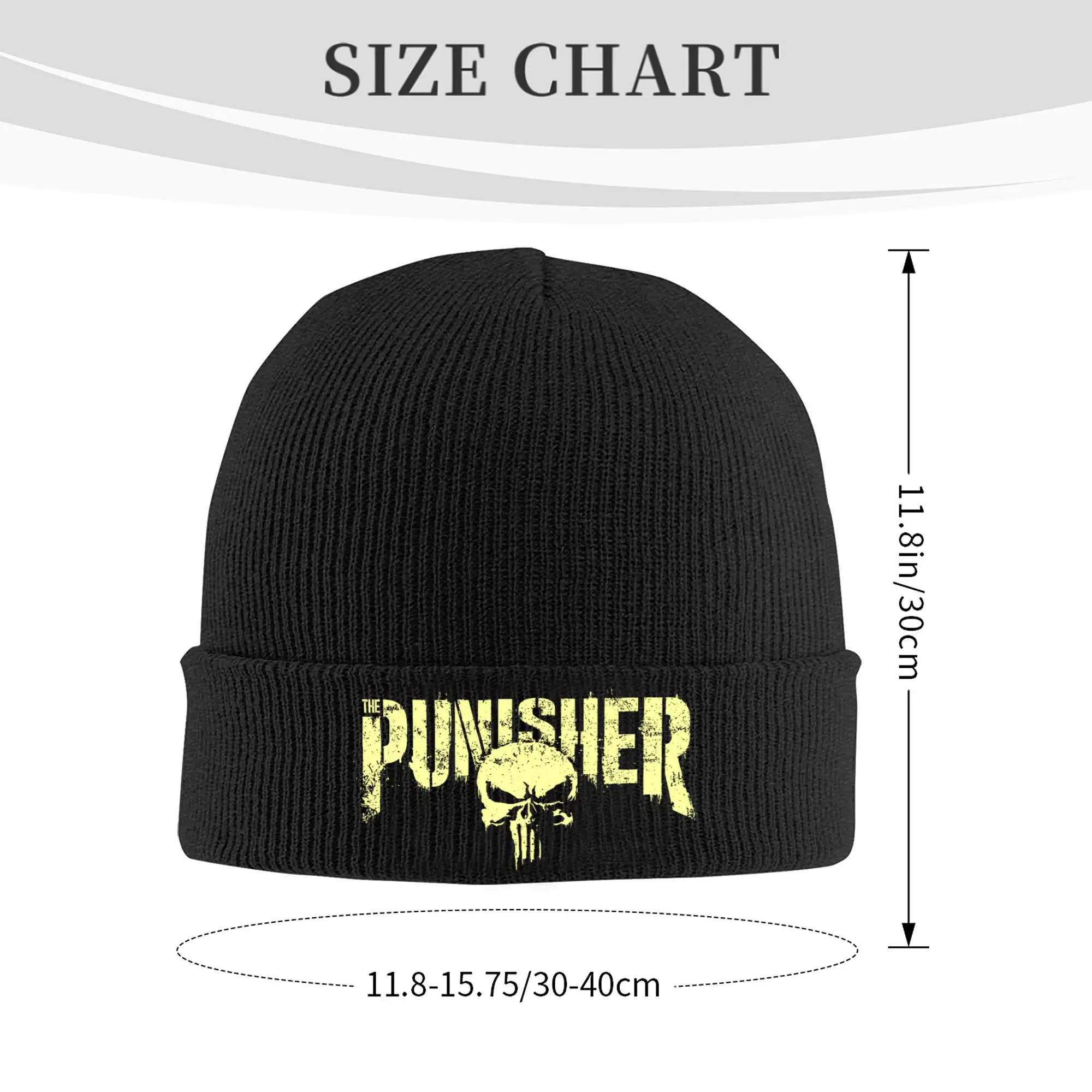 Custom Superhero Bonnet Hats  Fashion Knit Hat For Women Men Winter Warm Punisher Skull Symbol Skullies Beanies Caps