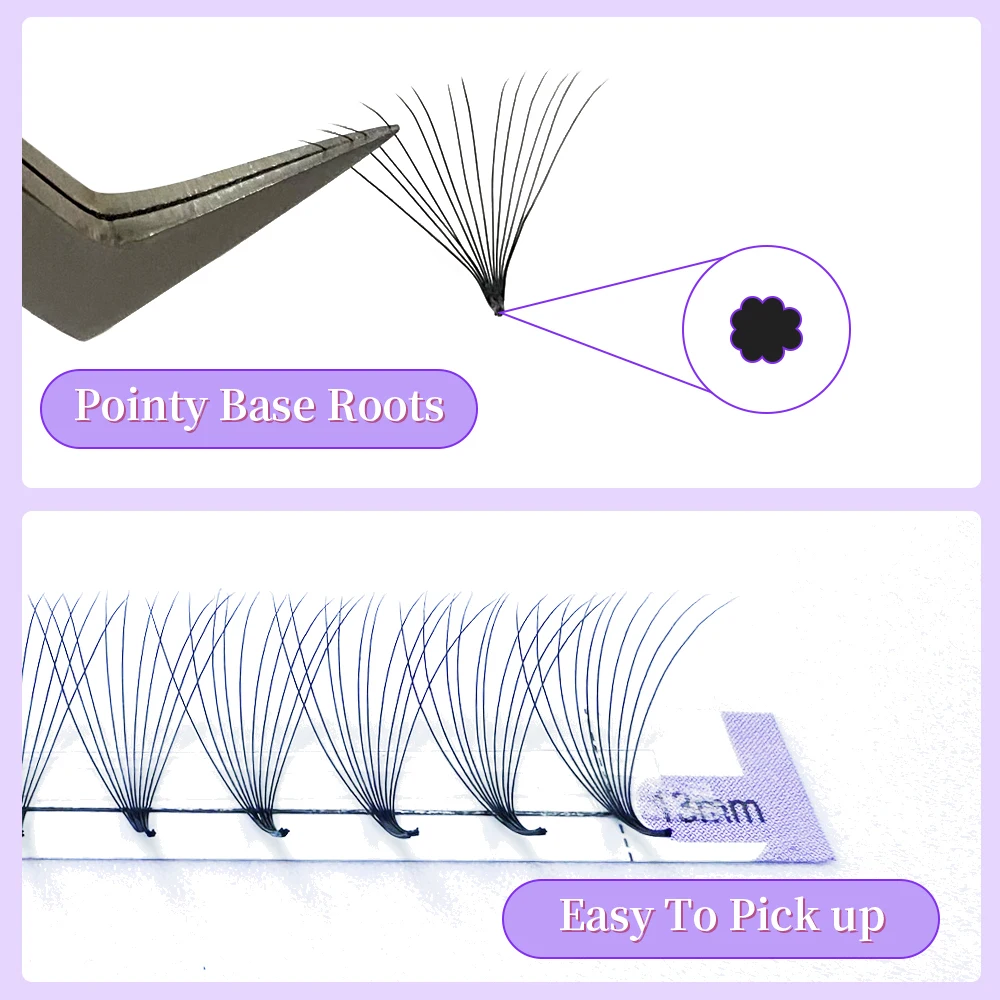 5D/6D/10D/12D/16D/20D Premade Fans Volume Pointy Base Russian Lashes Pre Made Volume Fans Silk Soft Volume Eyelashes Extension