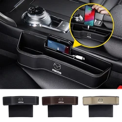 Leather Car Seat Gap Storage Box Phone Keys Organizer for Mazda ATENZA Axela 2 3 5 6 323 626 RX8 CX6 CX-5 CX4 MX3 MX5 M5 M6 MS