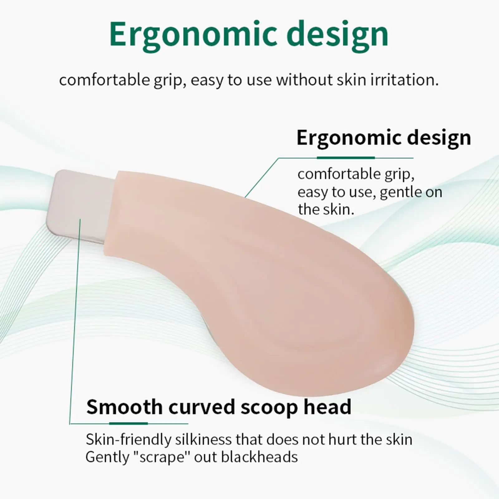 Silicone Handle Blackhead Remover, Facial Skin Scrubber, Gentle Exfoliating Pore Cleaning Beauty Tool - Detail 1