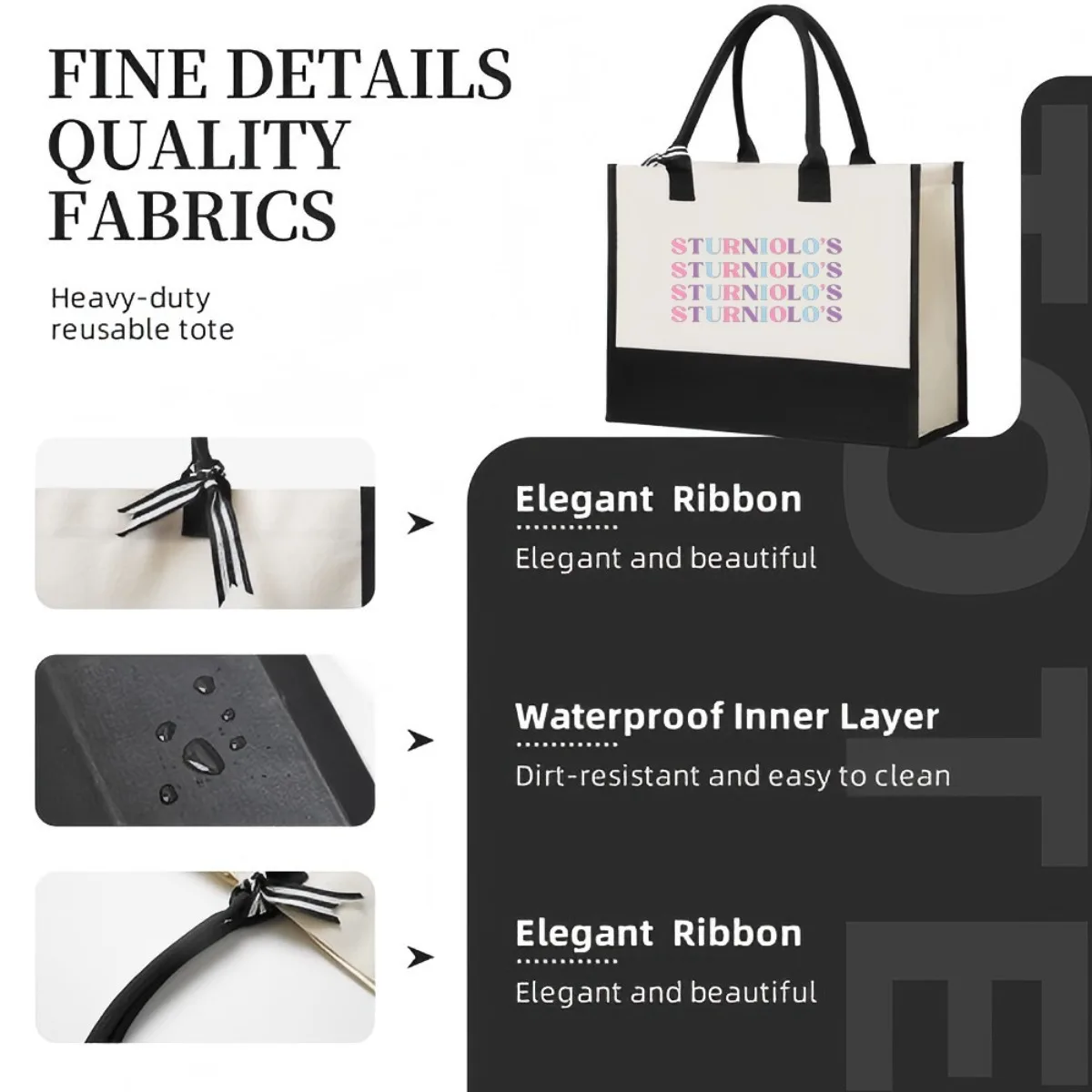 STURNIOLO S 2026 جديد وصول موضة عملية واسعة قابلة لإعادة الاستخدام حمل حقيبة نمط طباعة 2 لهجة الثقيلة حقيبة كتف كبيرة ل