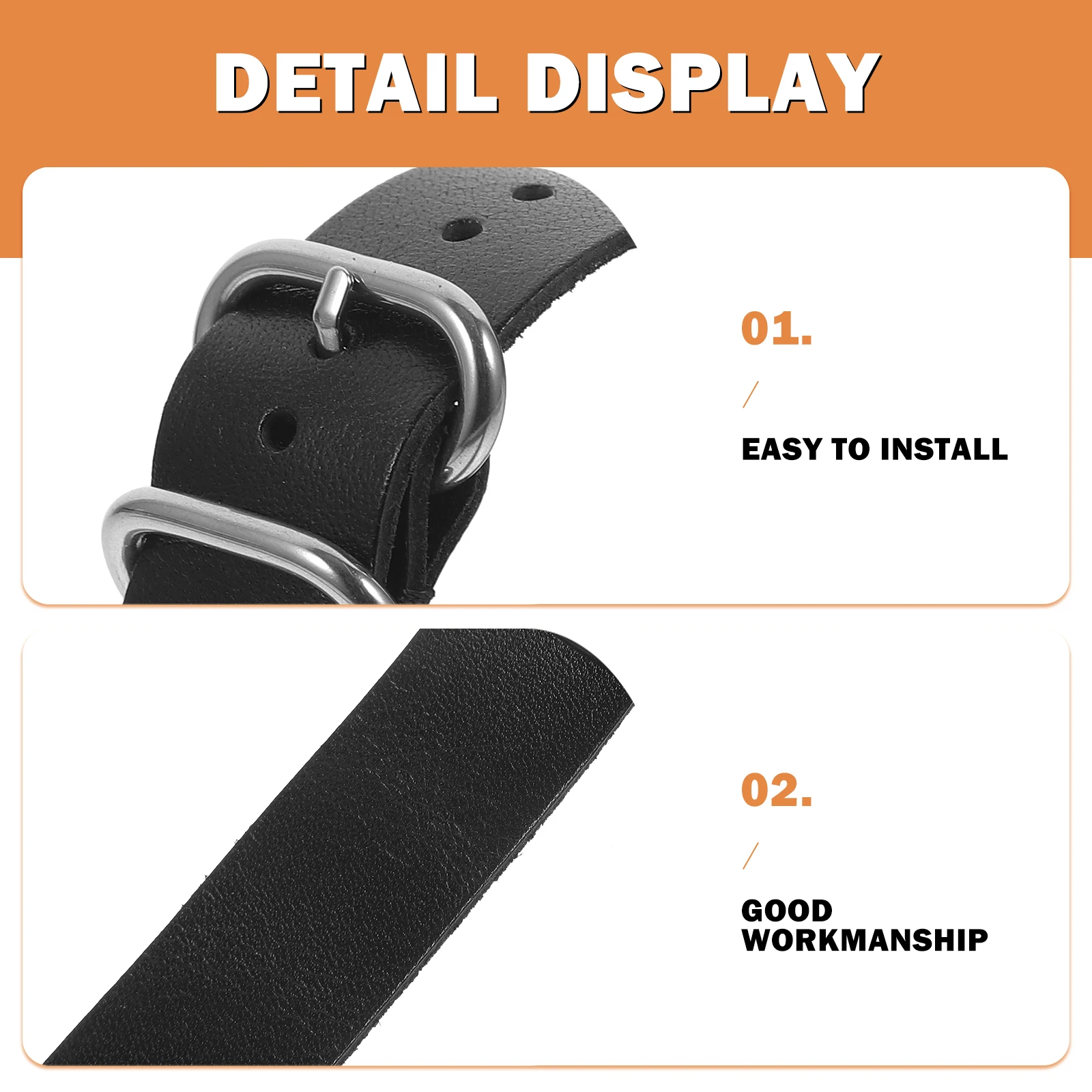

20Mm Watch Band Replacement Premium Cowhide Strap For Men Women Durable Spare Gift Black Silver Clasp