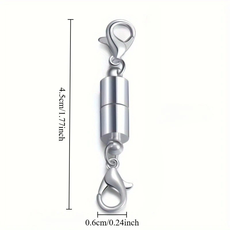 ตัวล็อคสร้อยข้อมือ/สร้อยคอแบบเกลียว 10 ชิ้น ลายทาง ตัวล็อคแบบเกลียวแนวตั้ง อุปกรณ์ทำเครื่องประดับ DIY