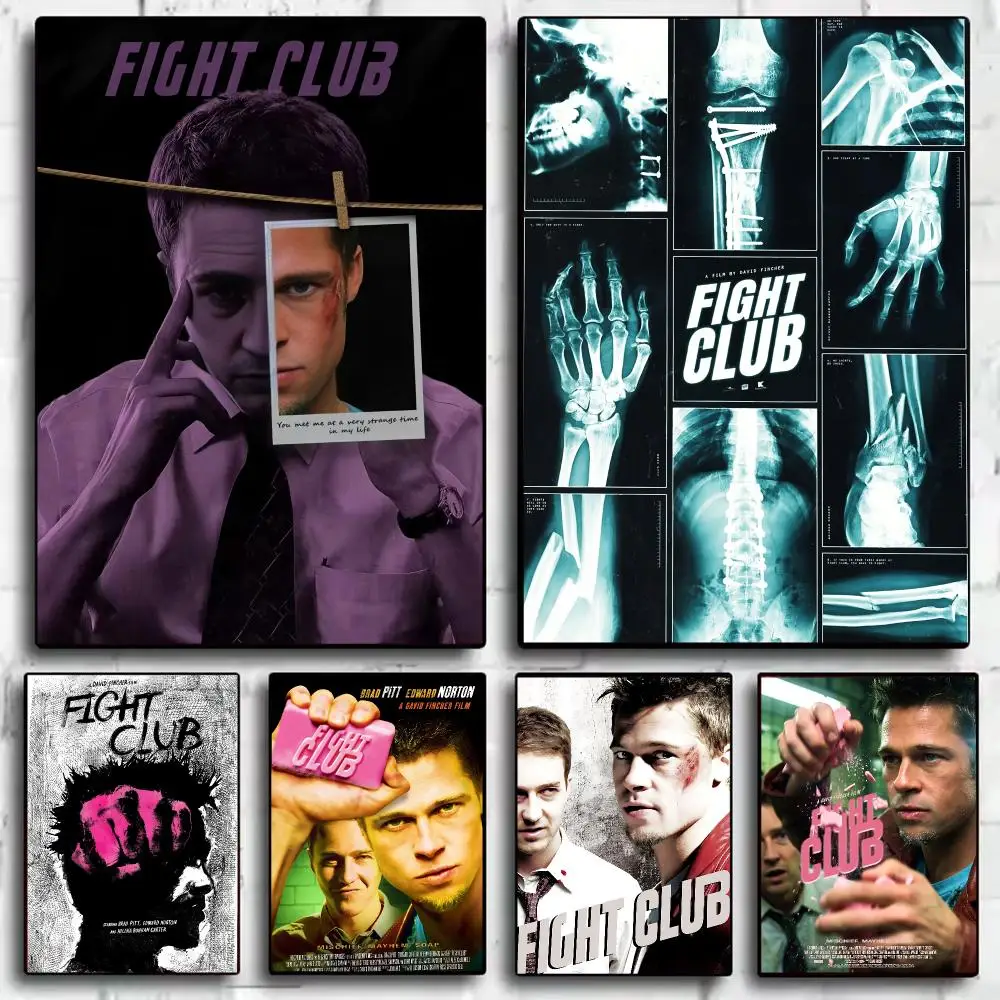 Movie F-Fight Club Poster Trendy Wall Art Good Sticker Printed on PP Paper for Coffee Office Bar Decoration Best Gift