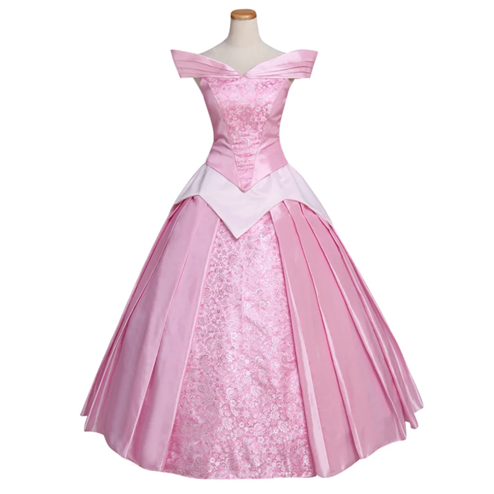 Aurora Cosplay Costume pour femme, robe rose pour adulte, robe de Rhpour fête d'Halloween, sur mesure