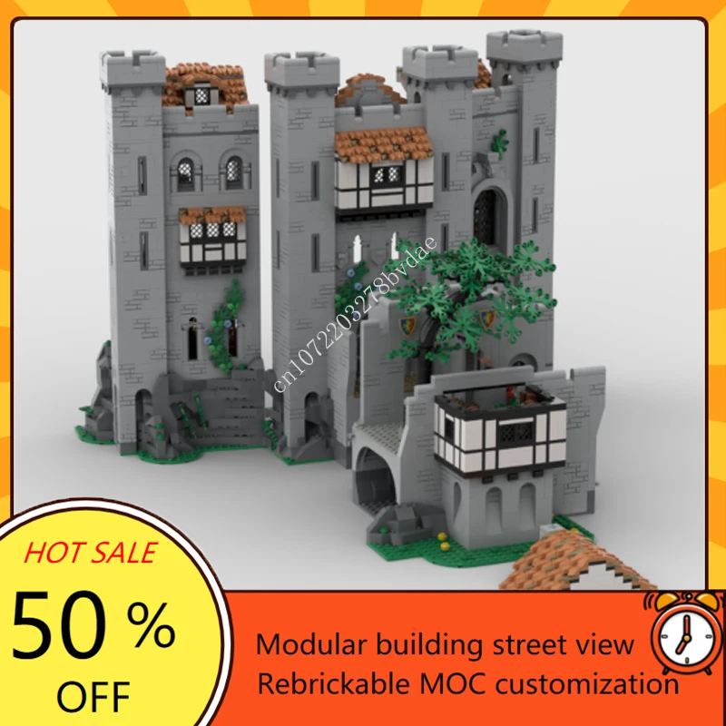 

Индивидуальные MOC, средневековый рыцарь-лев, замок, модель двора, пазлы на заказ, технология «сделай сам», сборка, игрушки на день рождения, праздничные подарки