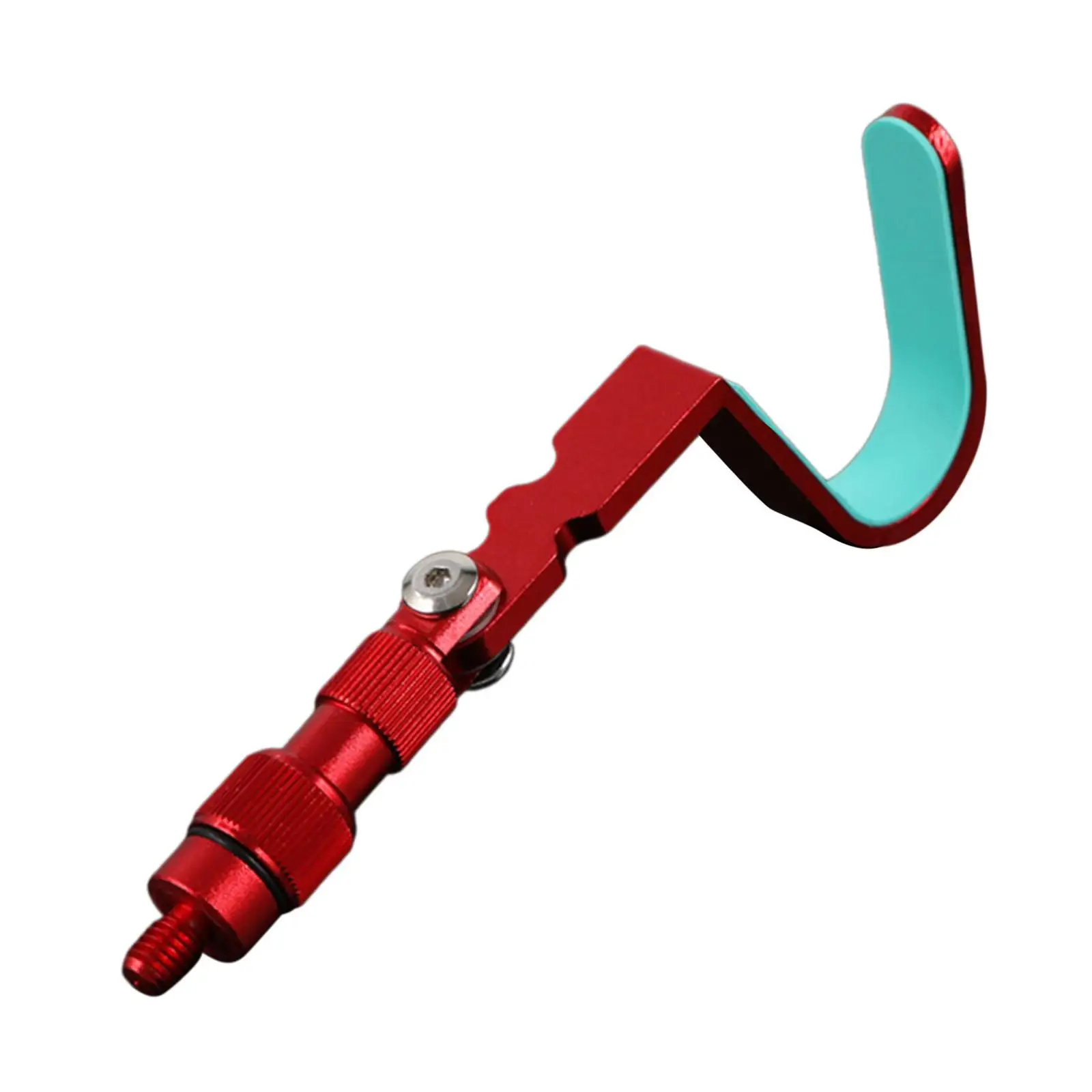 Durable Aluminum Alloy Fishing Pole Support Corner Bracket Head Thick Silicone Pad Anti Scratch Rod Rest for Boats and Shore