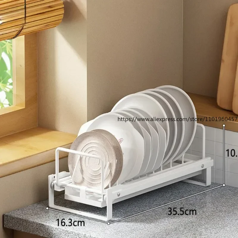 

Push-pull Bowl and Plate Storage Dish Rack Cabinet Built in Drawer Holder Drainer Shelf for Modern Kitchen Organizer Supplies