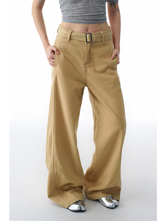 

ZHISILAO New Baggy Jeans Women Vintage Khaki High Waist Wide Leg Straight Jeans Women Autumn 2025