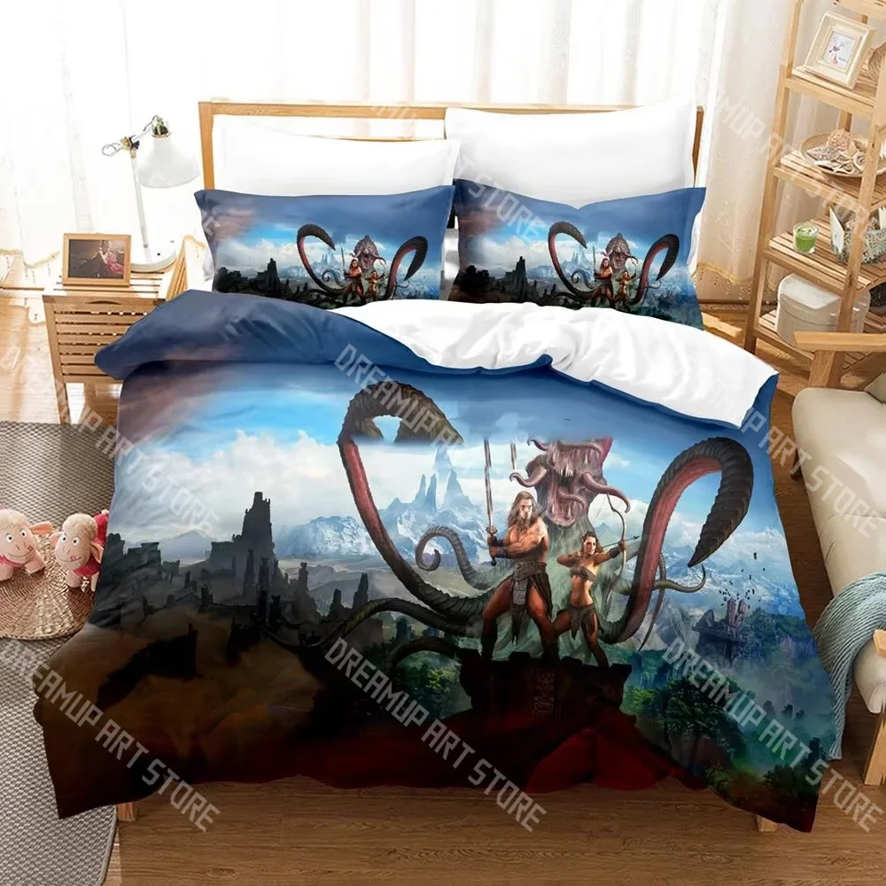 3D Printed Conan Exiles Age Of Sorcery Bedding Set for Boys Girls Duvet Cover Twin Queen King Full Single Double Sizes