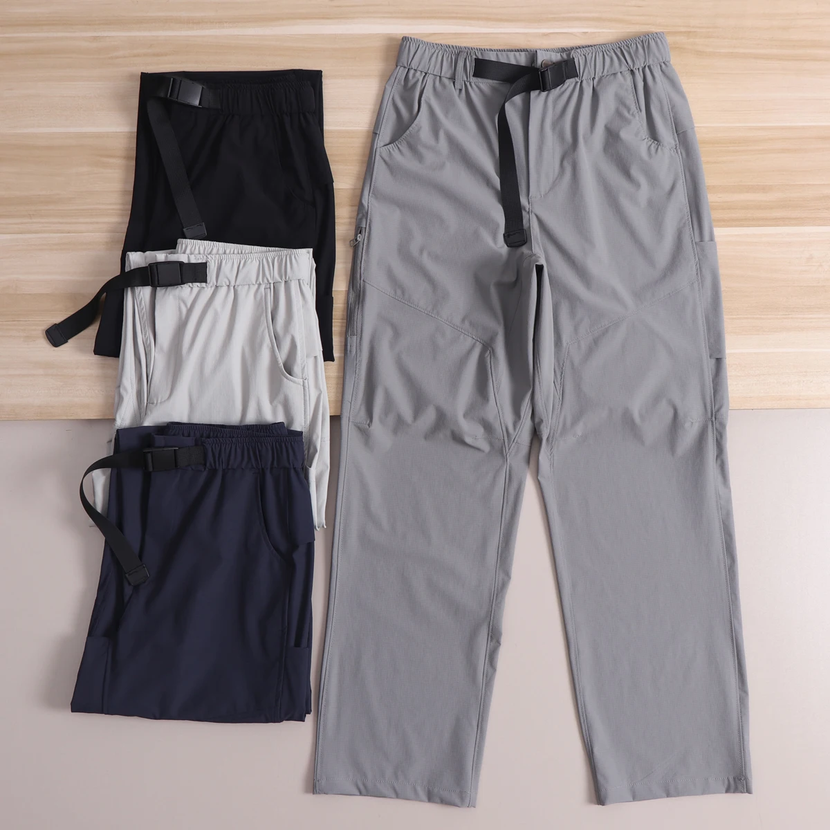 Outdoor Men's Lightweight Elastic Casual Pants Quick Dry Breathable 3D Tailoring Human Engineering Mountain Series Workwear