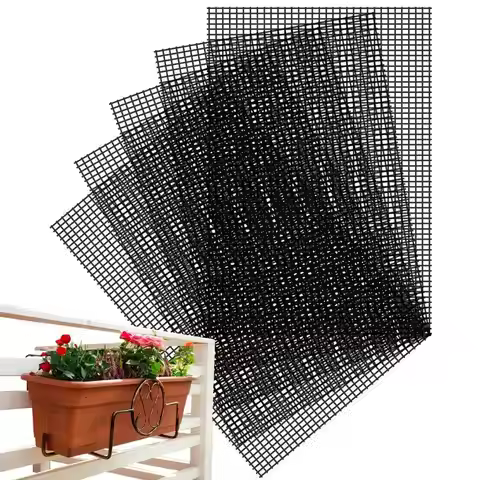5pcs 20x30cm Flower Pot Hole Mesh Pad Bonsai Pot Bottom Grid Mat Bottom Mat Prevent Soil Loss Breathable Drainage Bottom Mat