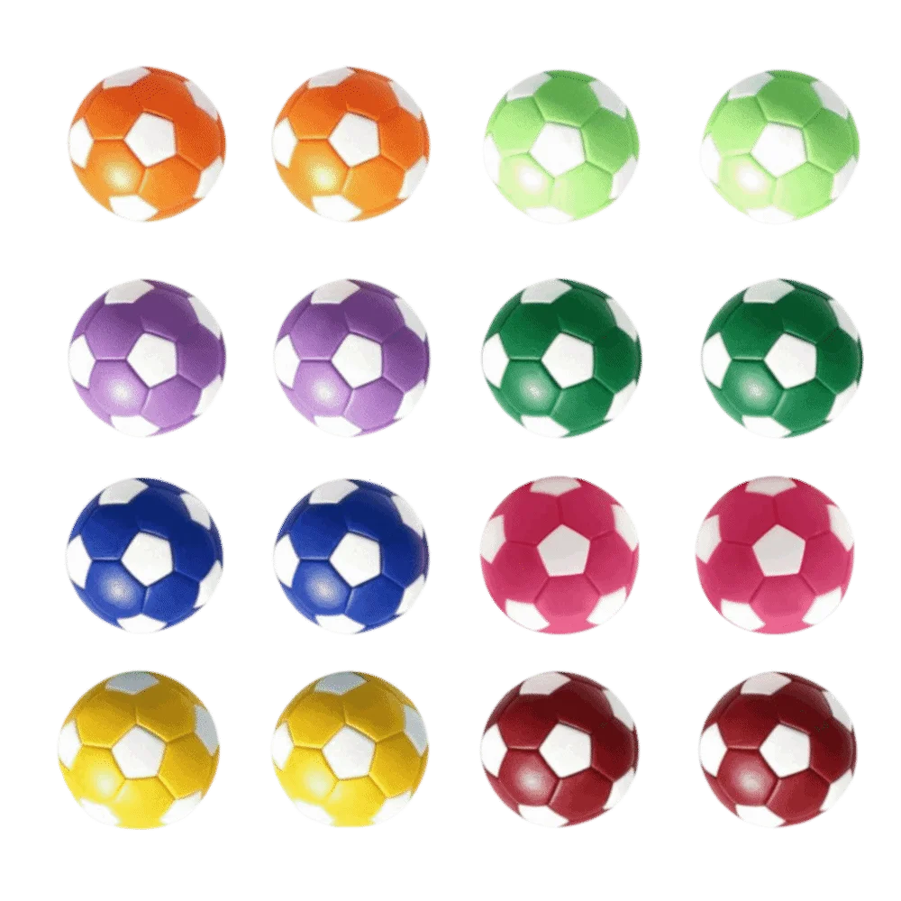 16PCS Multicolor Foosball Table Balls Glossy Finish Soccer Ball Table Soccer Balls Plastic Tabletop Game Balls Tabletop Game