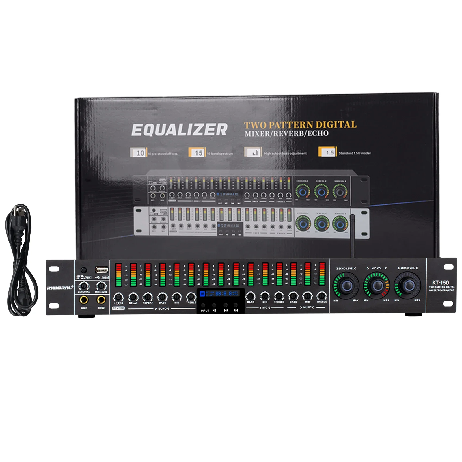 KT-150 Nieuw model audiosysteem geluid KTV-effector digitale processor met equalizer