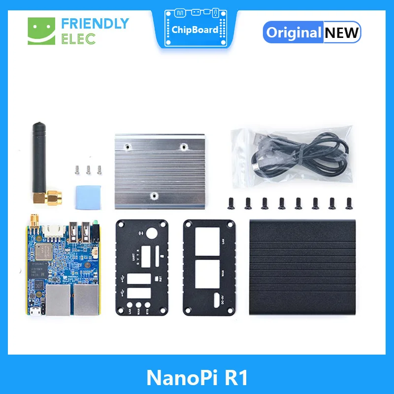 Imagem -05 - Allwinner h3 Dual Ethernet Port Wifi e bt Onboard Emmc Usb e Porta Serial para Lote 1gb Nanopi-r1