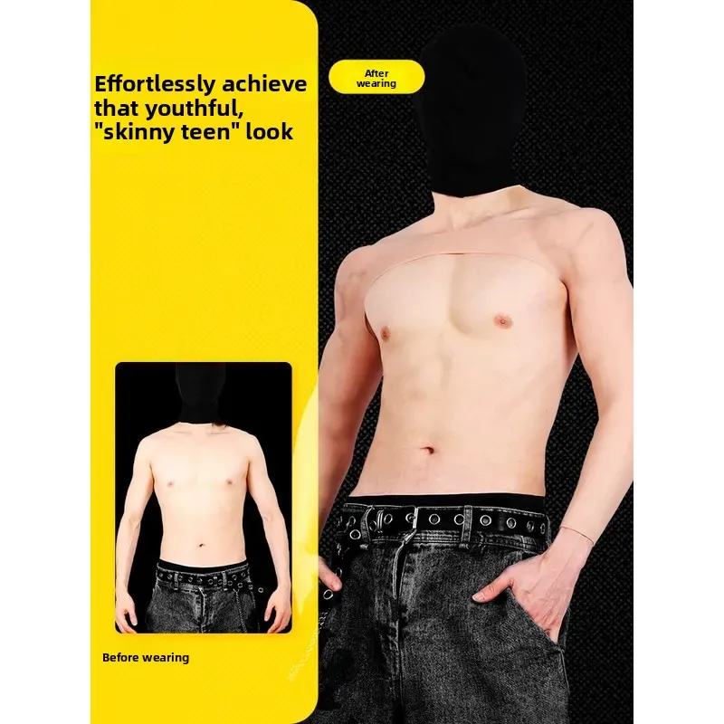 For Smitizen Silicone Fake Muscle Clothing Men Women Arm Chest Abdominal Simulation Cosplay Props