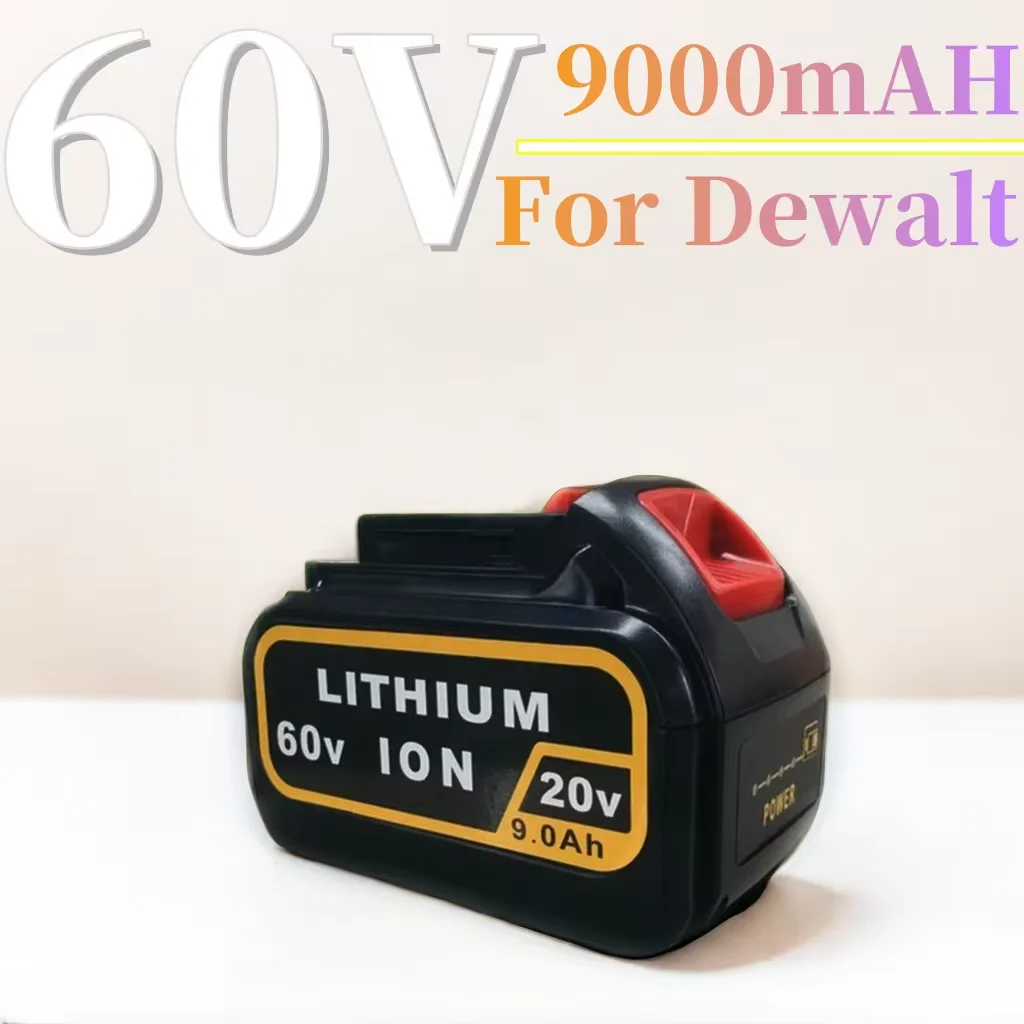 

For Dewalt 20V 60V 9000mAh 120V DCB606 DCB609 DCB205 DCB204 DCB206 DCB209 Power Tool Replacement Battery