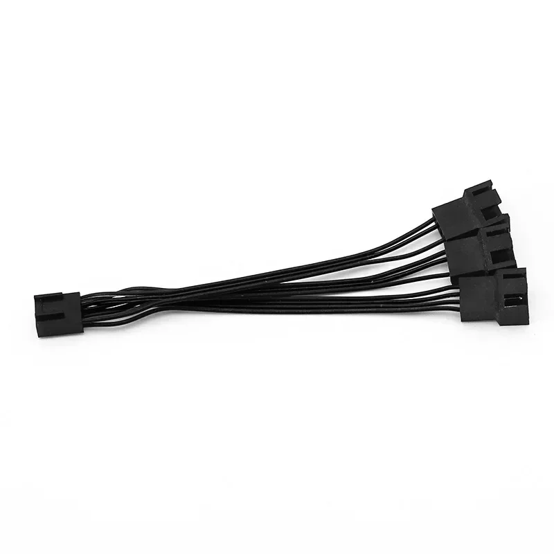 Motherboard 4-pin Adapter Cable Divide Into Four Extension Cord PWM 4pin Adapter Cable Extension Line Multi-fan Thermostat