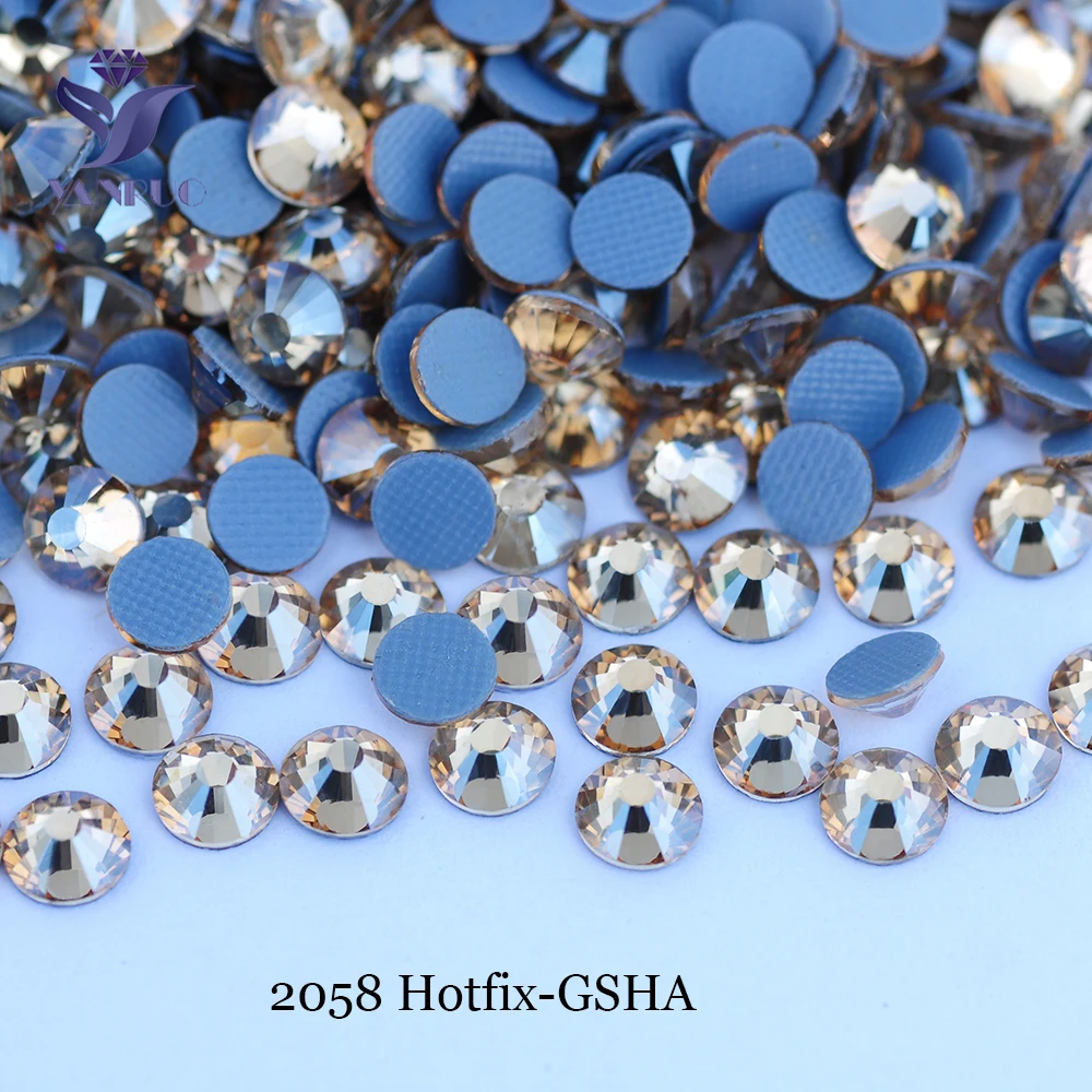 YANRUO 2058HF SS4-SS30 Hotfix Strass-Kristalle mit Klebstoff, Nähperlen, Applikationen für Schuhe und Taschen – Detail 2