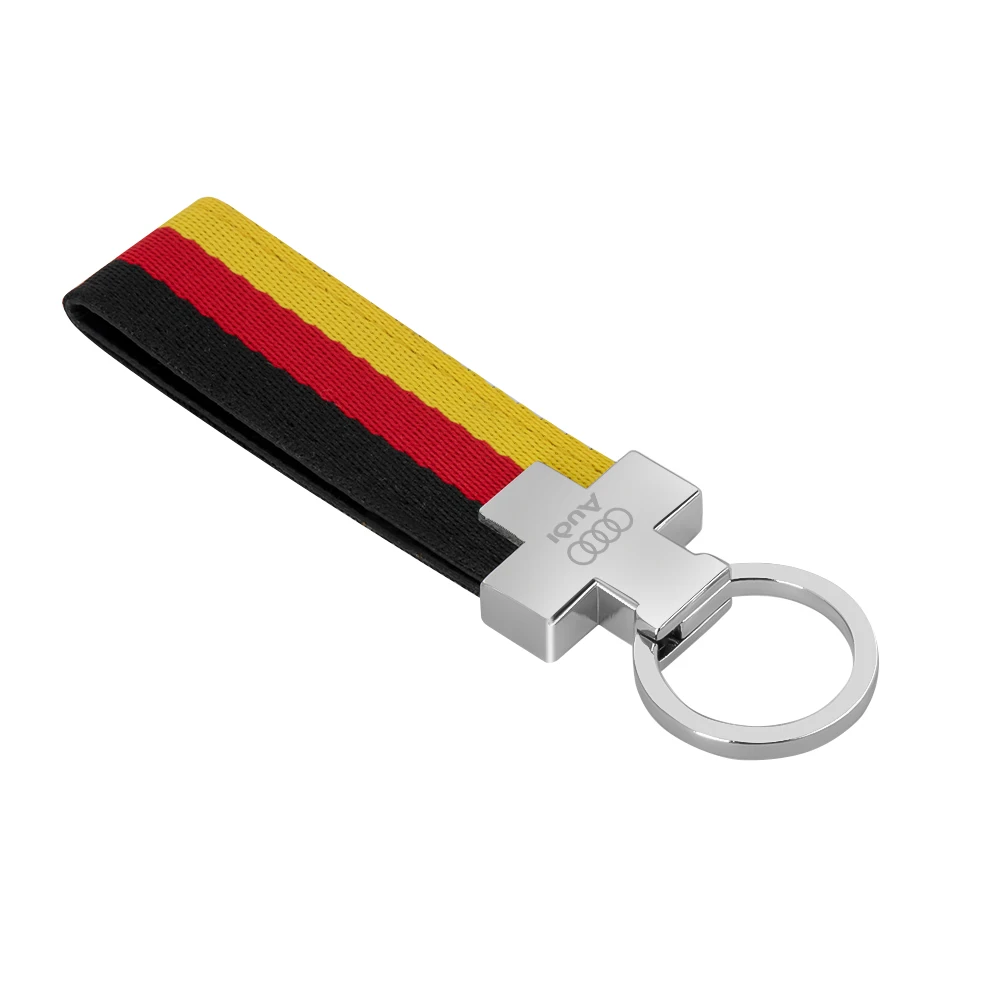 3D Metall/Leder Auto-Emblem Schlüsselanhänger Schlüsselring Dekoration für Audi A3 S3 8V A4 B8 B6 B7 A6 C6 C5 C7 A5 Q3 Q5 Q7 TT A1 A2 A7 A8 Q2