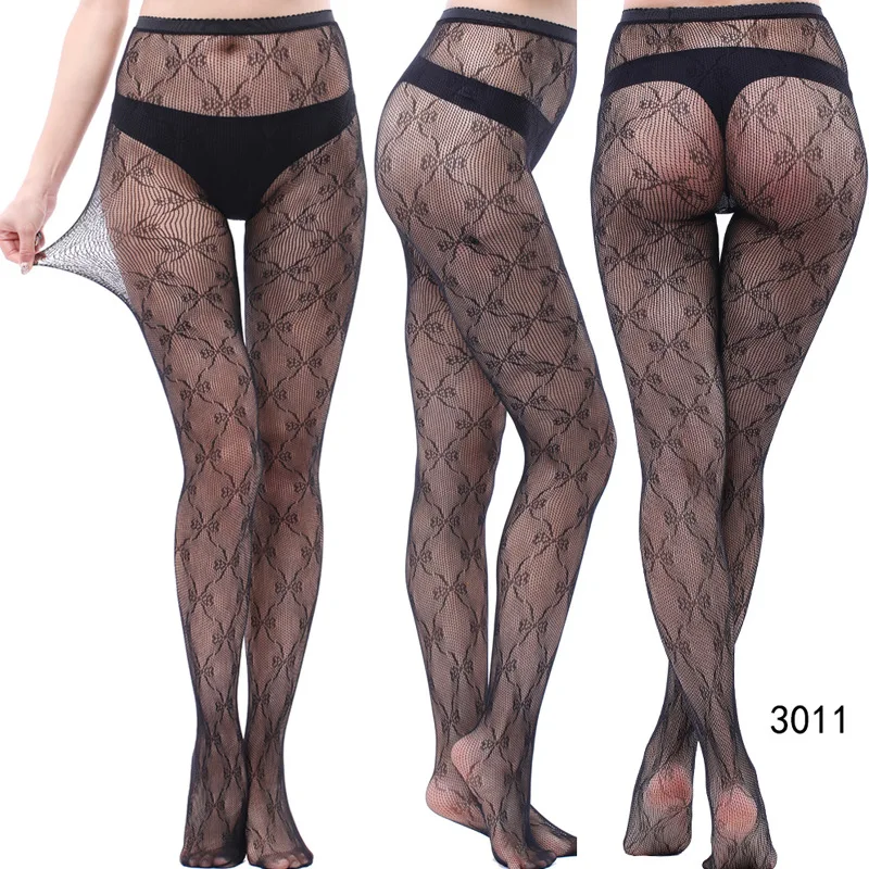 Frauen Sexy Fishnet Strumpfhosen Jacquard Webart Nahtlose Strumpfhosen Garne Strumpfband Grid Fisch Net Strümpfe Schwarz Spinne Gothic Spitze Strumpfhosen