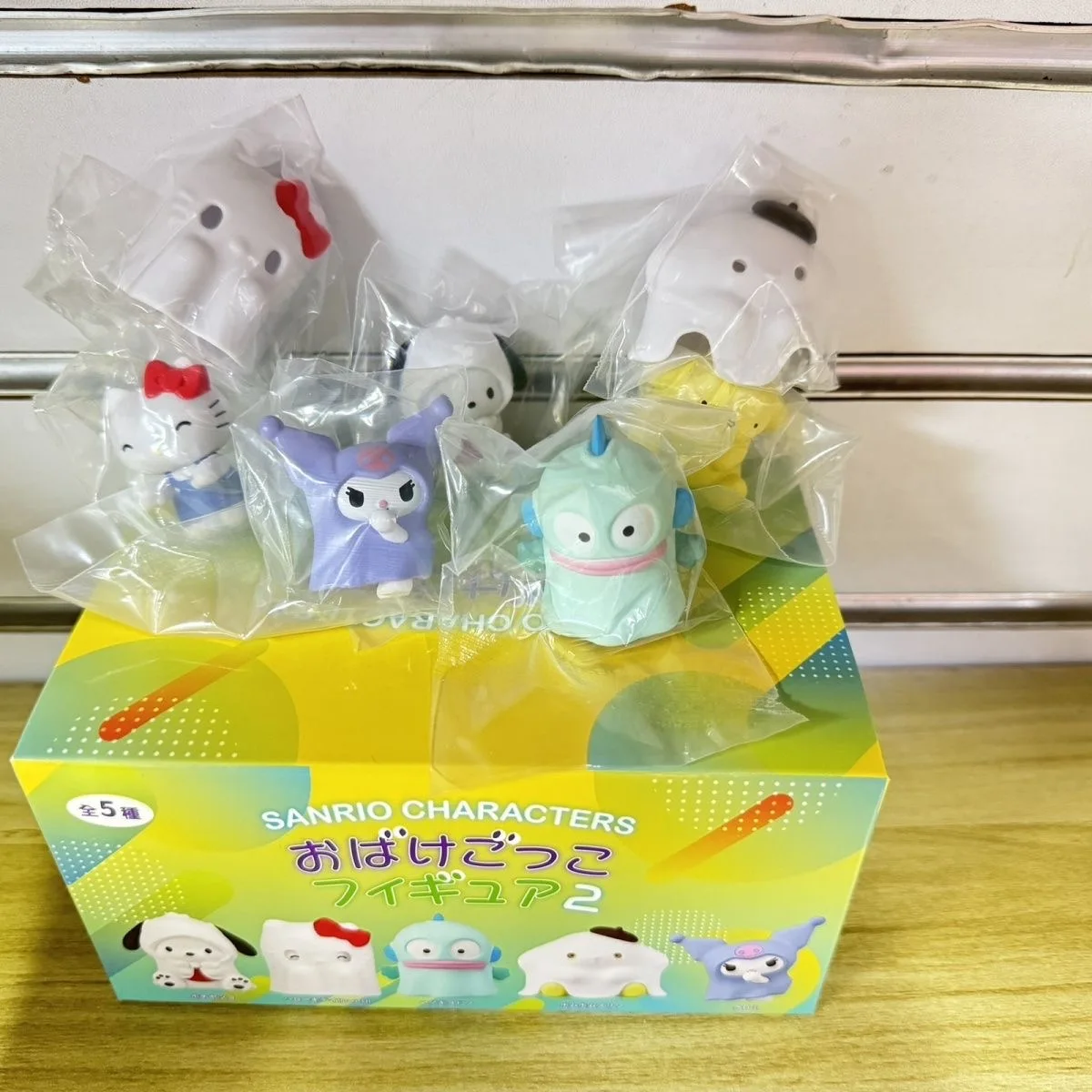 

Sanrio Kuromi Ghost Cinnamoroll Hello Kitty Hangyodon Halloween Action Figures Mini Kawaii Model Toys for Gift