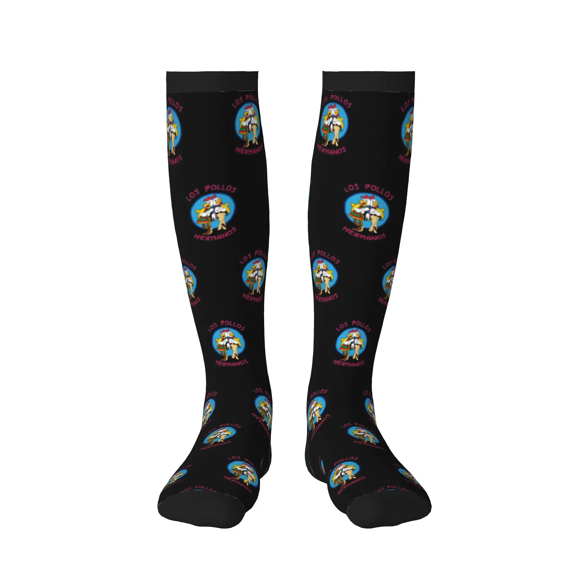 Los Pollos Hermanos Breaking Bad Socks for Men Women Stretchy Summer Autumn Winter The Chicken Brothers Sports Compression Socks view 2