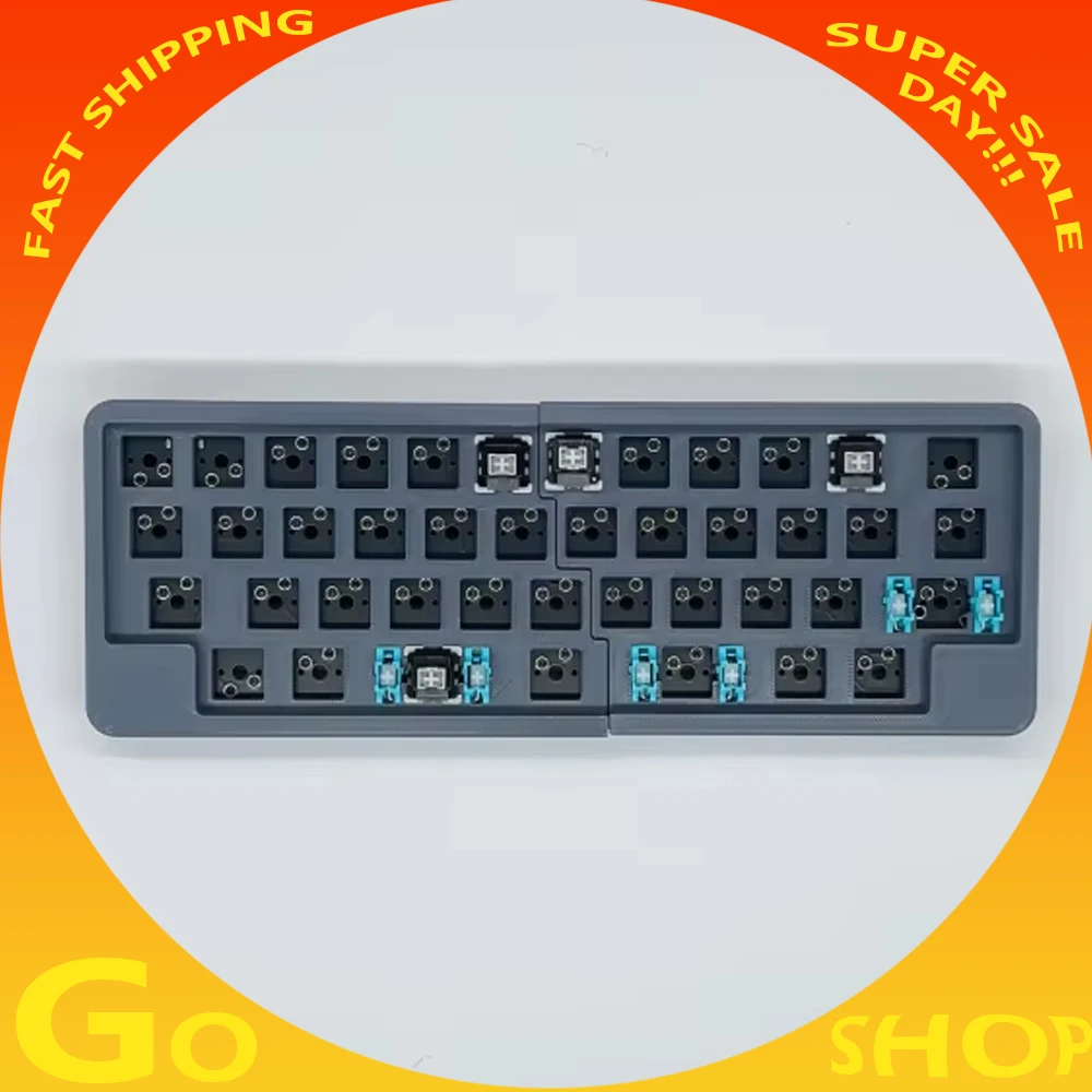 

New 40% Mini Split Mechanical Keyboard Kit Wireless Hot Swap 2.4G Top Structure QMK Vial Custom Programming Keyboard Split Gift