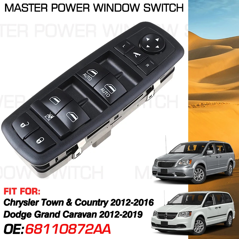 Electric Master Window Control Switch 68110872AA 0+3 Pins For Chrysler Town & Country Dodge Grand Caravan 2012-2019 4602536AF