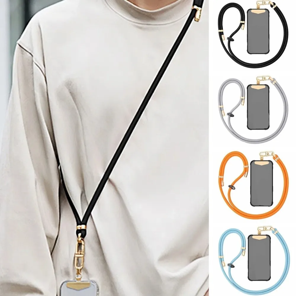 قابل للتعديل الهاتف المحمول الحبل طويل الرقبة معلقة Crossbody حزام الهاتف مشبك معدني انفصال سلسلة هواتف المحمول الرجال النساء