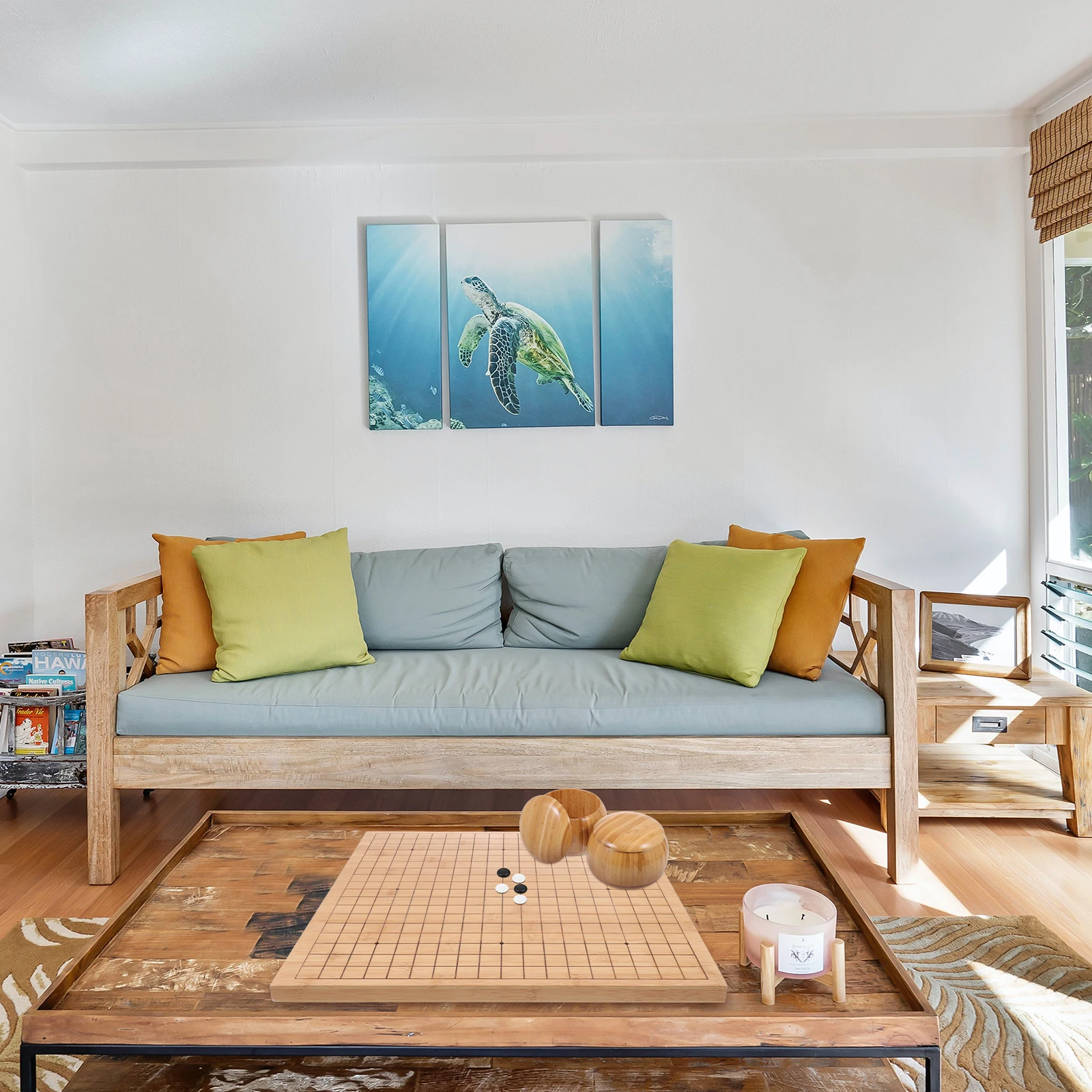 

Bamboo Chess Box for Go Pieces Small Rounded Jars Compact Storage Crate Smooth Surface Quality Lid Game Bin