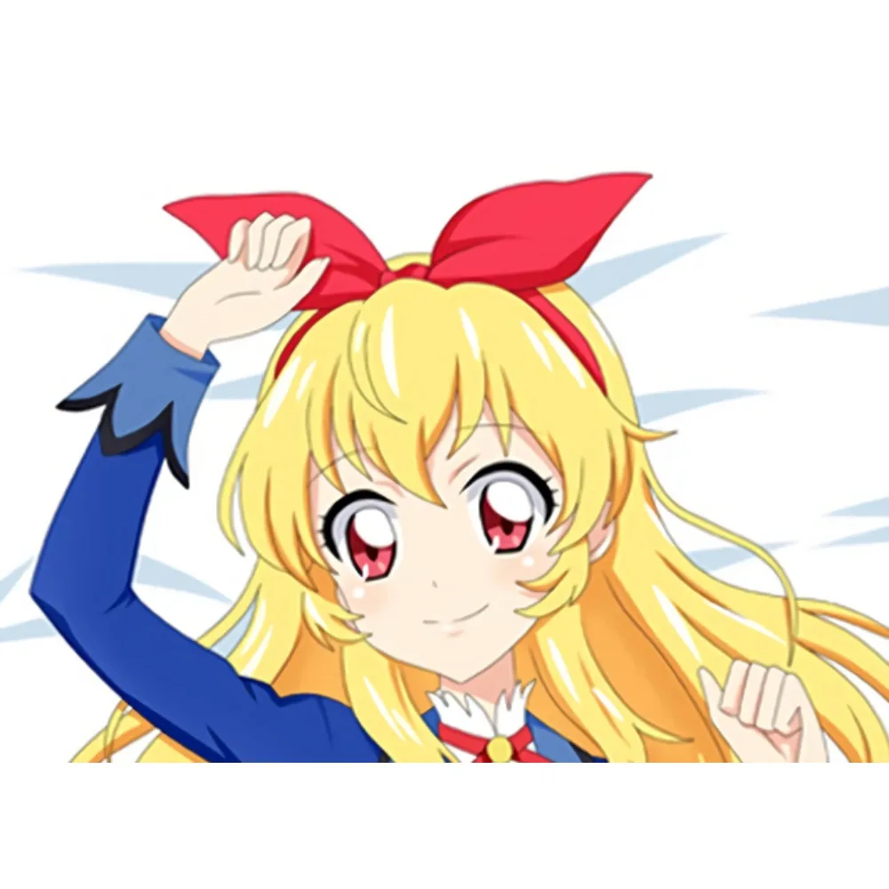 Ichigo Hoshimi Anime Long Body Pillowcase Dual sided Golden Long Haired Girl Print Jersey Knit Fabric Cushion Cover